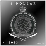 Pièce de monnaie en argent 1 dollar g 31.1 (1 oz) millésime 2023 treasures of the world niue church at auvers