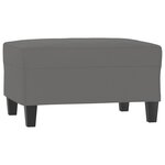 vidaXL Ensemble de canapés 3 Pièces coussins Gris foncé Tissu microfibre