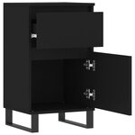 vidaXL Buffets 2 Pièces noir 40x35x70 cm bois d’ingénierie