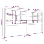 vidaXL Tête de lit Noir 205 5x4x100 cm Bois massif de pin