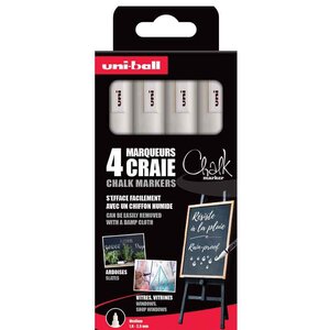 Marqueur craie chalk marker pwe5m/4 pf étui de 4 uni-ball