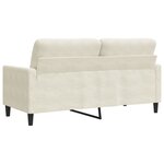 vidaXL Canapé à 2 places Crème 140 cm Velours