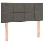 vidaXL Sommier à lattes de lit avec matelas Gris foncé 100x200 cm