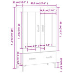 vidaXL Buffet haut chêne marron 69 5x31x115 cm bois d'ingénierie