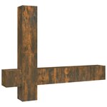 vidaXL Ensemble de meubles TV 5 Pièces Chêne fumé Bois d'ingénierie