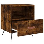 vidaXL Tables de chevet 2Pièces chêne fumé 40x35x47 5cm bois d’ingénierie