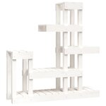 vidaXL Support à plantes Blanc 92x25x97 cm Bois massif de pin