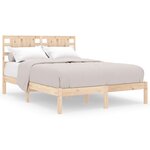 vidaXL Cadre de lit bois massif 120x190 cm petit double