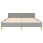 vidaXL Cadre de lit sans matelas gris clair 140x190 cm tissu