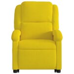 vidaXL Fauteuil inclinable de massage électrique jaune velours