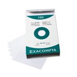 Étui De 100 Fiches - Bristol Ligné Non Perforé 100x150mm - Blanc - X 10 - Exacompta