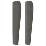 vidaXL Tête de lit avec oreilles Gris foncé 83x23x118/128 cm Velours