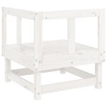 vidaXL Canapés d'angle de jardin 2 Pièces blanc bois de pin massif