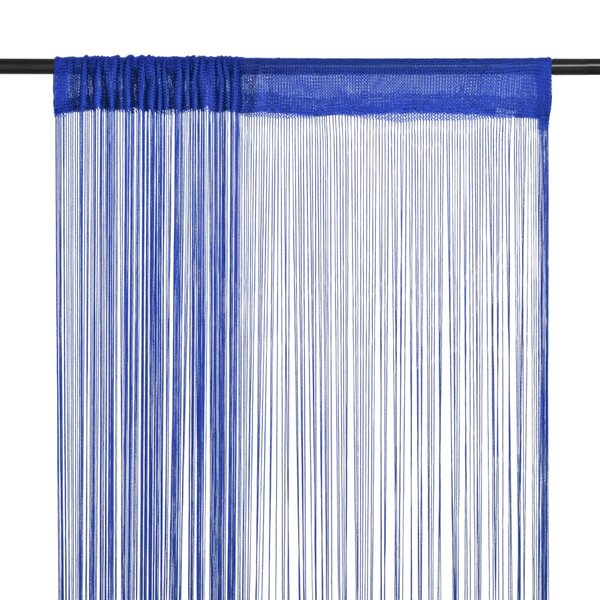 vidaXL Rideau en fils 2 Pièces 140 x 250 cm Bleu