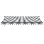 vidaXL Auvent rétractable automatique anthracite et blanc 500x350 cm