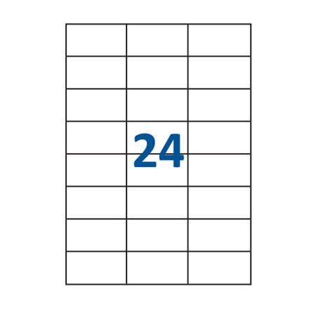 Lot de 20 Planches étiquettes autocollantes pour Timbres sur feuille A4 : 70 x 37 mm (24 étiquettes par feuille)