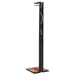 vidaXL Douche d'extérieur noir 50x55x224 cm résine tressée bois acacia