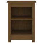vidaXL Tables de chevet 2 Pièces Marron miel 40x35x55 cm Bois pin massif
