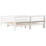 vidaXL Cadre de lit et tête de lit blanc 180x200 cm bois de pin massif