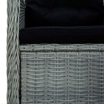 vidaXL Ensemble à manger d'extérieur et coussins 9 Pièces résine tressée