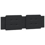 vidaXL Lit avec matelas noir 180x200 cm similicuir