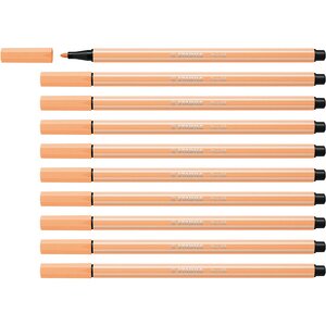 Stylo feutre dessin pen 68  orange clair x 10 stabilo