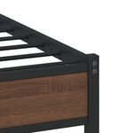 vidaXL Cadre de lit en métal avec tête de lit chêne marron 107x203 cm