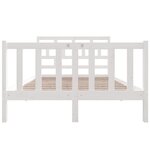 vidaXL Cadre de lit Blanc Bois de pin massif 140x190 cm