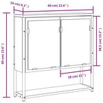 vidaXL Armoire de salle de bain à miroir chêne sonoma bois ingénierie
