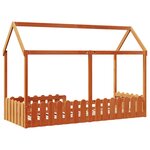 vidaXL Cadre de lit d'enfants forme de maison 80x200cm bois massif pin