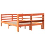 vidaXL Cadre de lit sans matelas cire marron 160x200cm bois pin massif