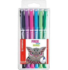 étui de 6 Feutres à pointe fine sensor COLORTANGLE STABILO