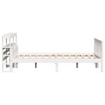 vidaXL Cadre de lit sans matelas blanc 160x200 cm bois de pin massif