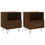 vidaXL Tables de chevet 2 Pièces chêne marron 40x35x47 5 cm