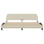 vidaXL Cadre de lit sans matelas crème 200x200 cm tissu