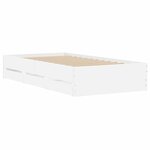 vidaXL Cadre de lit avec tiroirs blanc 90x200 cm bois d'ingénierie