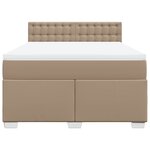 vidaXL Sommier à lattes de lit avec matelas Cappuccino 140x190 cm