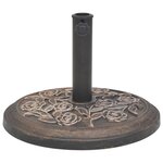 vidaXL Socle de parasol Résine Rond Bronze 9 kg