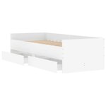 vidaXL Cadre de lit avec tiroirs blanc 75x190 cm
