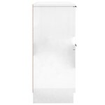 vidaXL Buffet Blanc brillant 30x30x70 cm Bois d'ingénierie