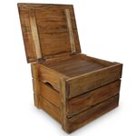vidaXL Jeu de caisse de rangement 2 Pièces Bois de récupération massif