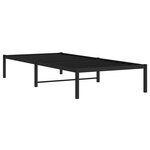 vidaXL Cadre de lit métal noir 90x190 cm