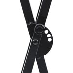 vidaXL Kit de support de clavier à empattement double et tabouret Noir