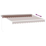 vidaXL Auvent manuel rétractable marron 350x250 cm