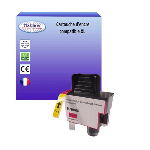 T3AZUR- Cartouche compatible avec Brother LC900 Magenta  - 12ml -T3AZUR