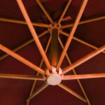 vidaXL Parasol de jardin suspendu avec mât terre cuite bois de sapin