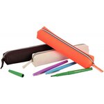 Mini trousse en similicuir marron