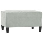 vidaXL Ensemble de canapés 4 Pièces avec coussins gris clair velours