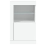vidaXL Armoire latérale avec éclairage LED blanc bois d'ingénierie
