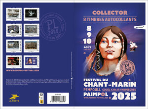 Collector 8 timbres - Festival du chant de marin - Paimpol - 2025 - Lettre Verte